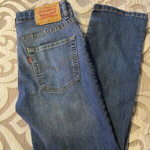 Boys Youth Levi's 511 Slim Straight Leg Classic Denim Blue Jeans Size 12 Regular